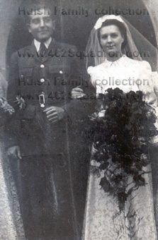 Cpl Fred Brookes 546437 RAF, and wife Irene on Wedding Day, 20 Sept 1941